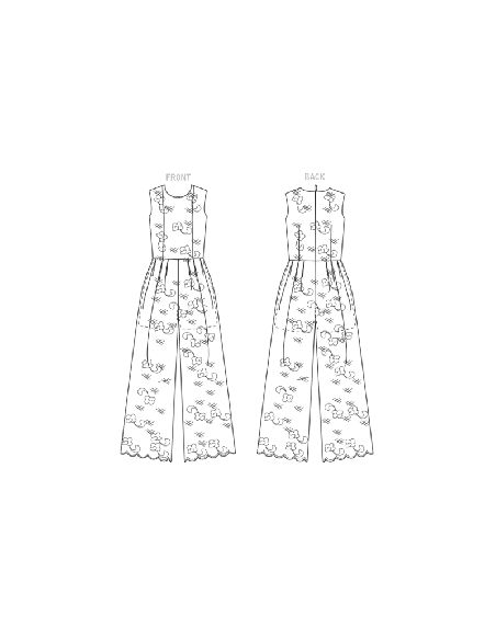 Patron Vogue 1806 B5 - Combinaison corsage cintré avec bas évasé