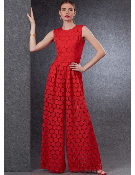 Patron Vogue 1806 B5 - Combinaison corsage cintré avec bas évasé