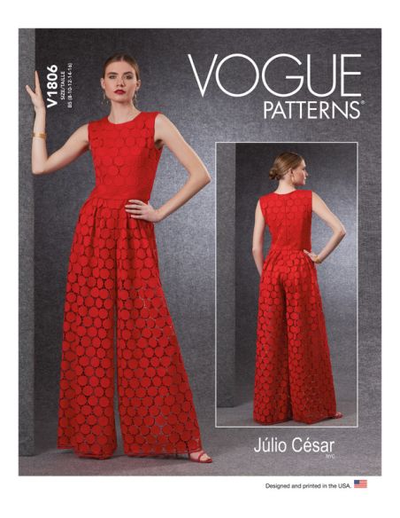 Patron Vogue 1806 F5 - Combinaison corsage cintré avec bas évasé