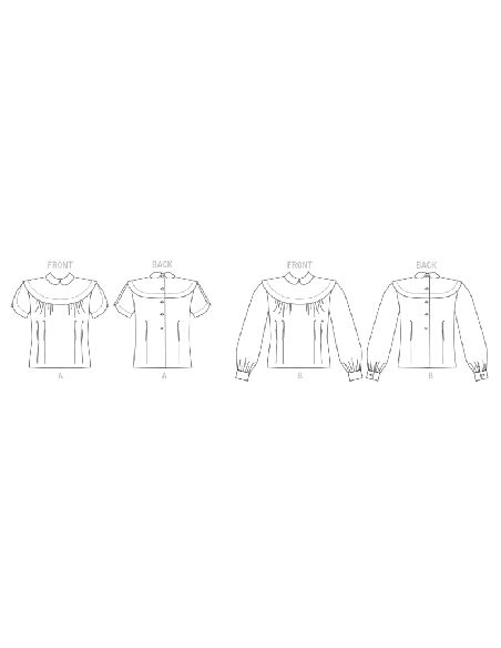 Patron Vogue 1809 ZZ - Top femme cintré avec empiècement épaule et pinces de cintrage