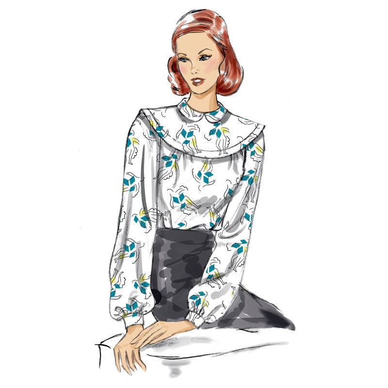 Patron Vogue 1809 ZZ - Top femme cintré avec empiècement épaule et pinces de cintrage