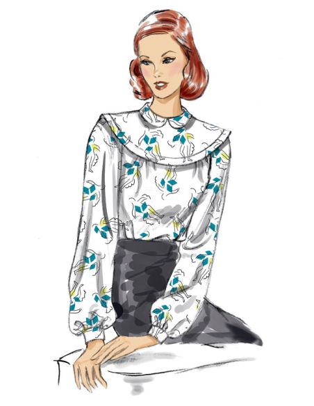 Patron Vogue 1809 ZZ - Top femme cintré avec empiècement épaule et pinces de cintrage