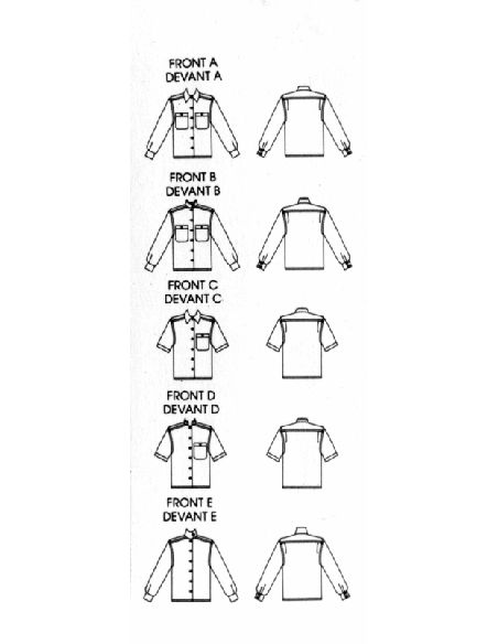 Patron Vogue 1813 F5 - Jupe évasée à plis avec poches frontales