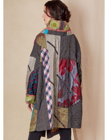 Patron Vogue 1816 A - Manteau femme oversized et réversible