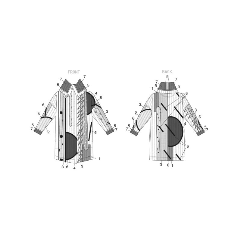 Patron Vogue 1816 A - Manteau femme oversized et réversible