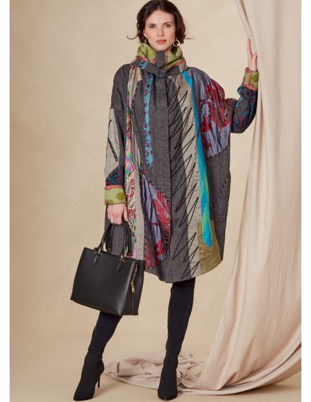 Patron Vogue 1816 A - Manteau femme oversized et réversible