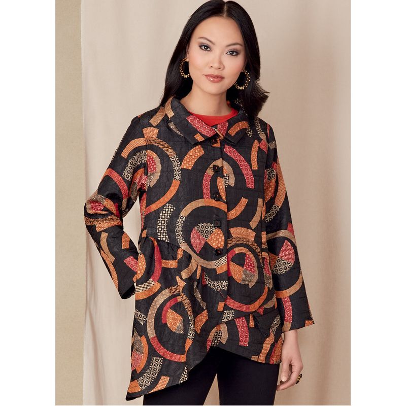 Patron Vogue 1817 B5 - Veste femme asymétrique avec col montant