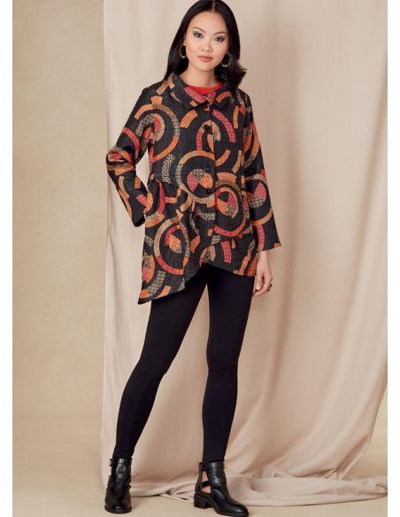Patron Vogue 1817 B5 - Veste femme asymétrique avec col montant