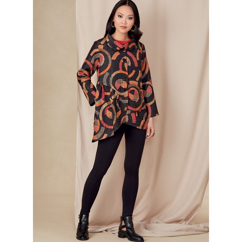 Patron Vogue 1817 F5 - Veste femme asymétrique avec col montant