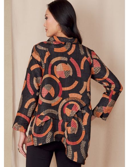Patron Vogue 1817 F5 - Veste femme asymétrique avec col montant