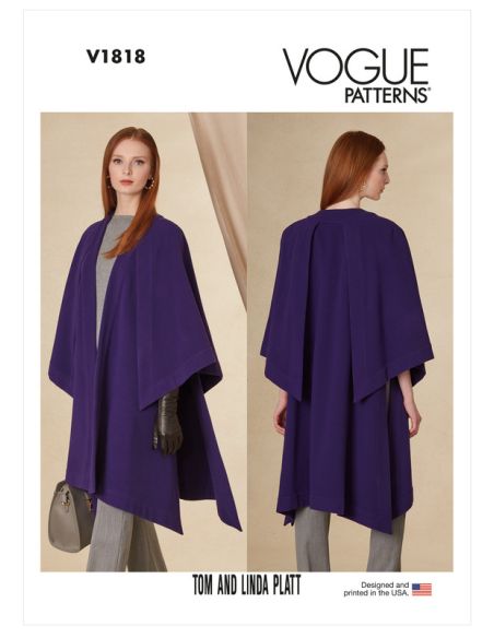 Patron Vogue 1818 A - Cape femme