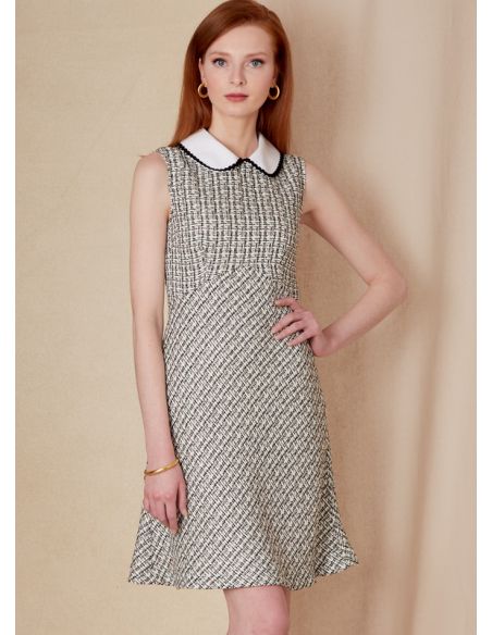 Patron Vogue 1822 B5 - Robe empire à col Claudine