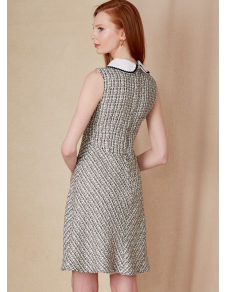 Patron Vogue 1822 B5 - Robe empire à col Claudine