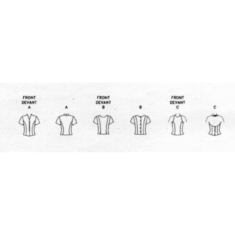 Patron Vogue 1822 B5 - Robe empire à col Claudine