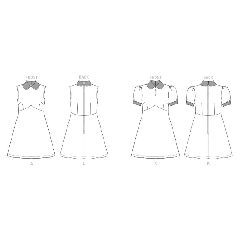 Patron Vogue 1822 F5 - Robe empire à col Claudine