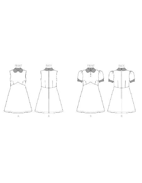 Patron Vogue 1822 F5 - Robe empire à col Claudine