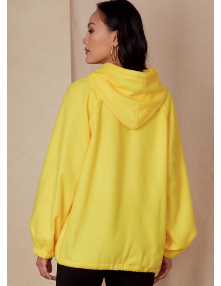 Patron Vogue 1826 A - Sweat femme ample à manches raglan avec capuche