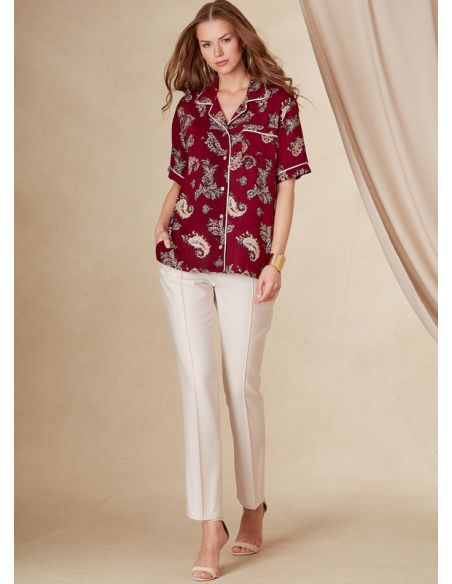 Patron Vogue 1827 A - Chemise unisexe à poches poitrine