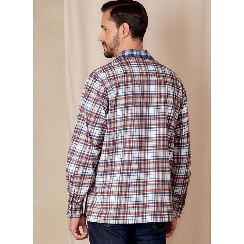 Patron Vogue 1827 A - Chemise unisexe à poches poitrine