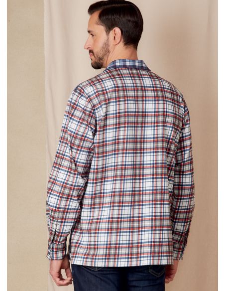 Patron Vogue 1827 A - Chemise unisexe à poches poitrine