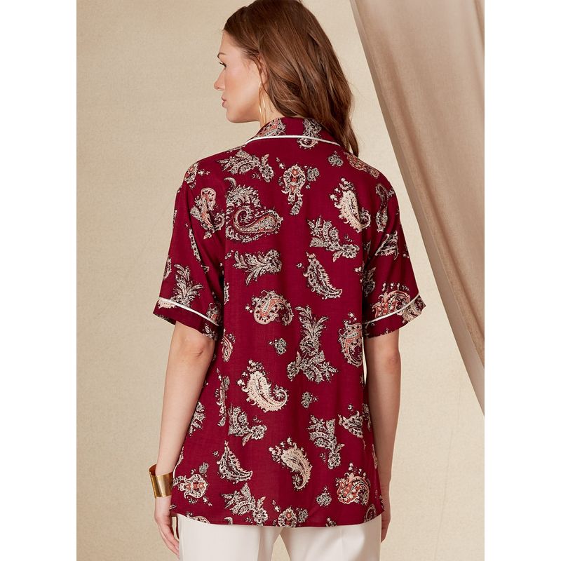 Patron Vogue 1827 A - Chemise unisexe à poches poitrine