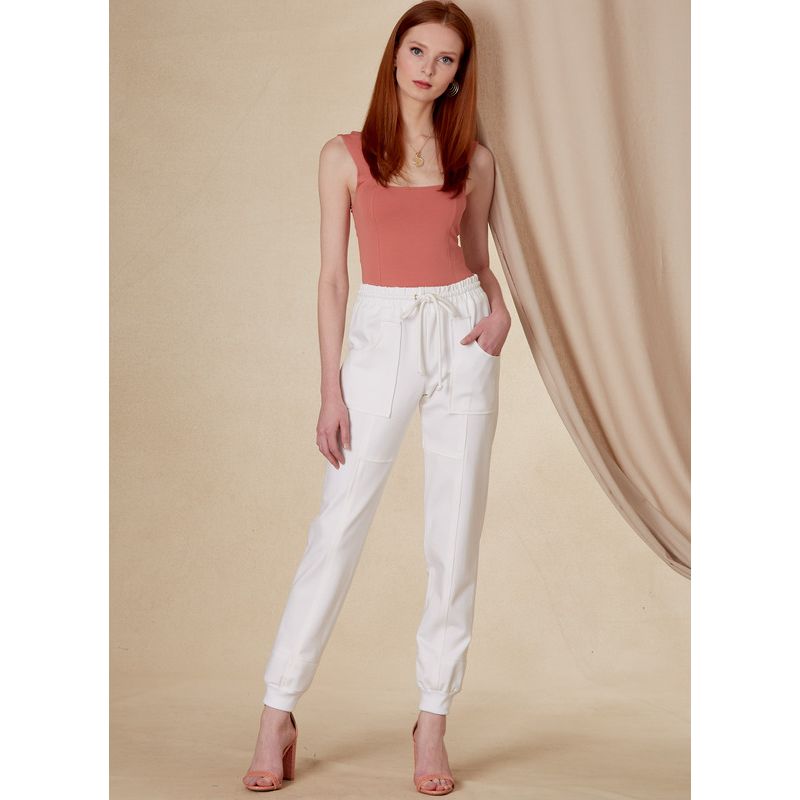 Patron Vogue 1828 A - Jogger à taille élastiquée avec poches avant