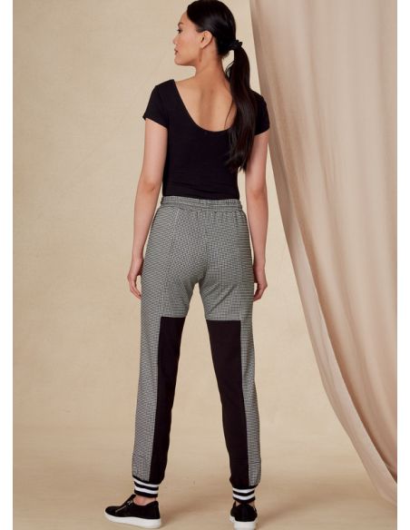 Patron Vogue 1828 A - Jogger à taille élastiquée avec poches avant