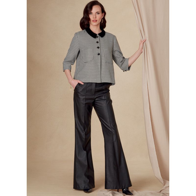 Patron Vogue 1831 B5 - Ensemble femme : blazer court et pantalon large