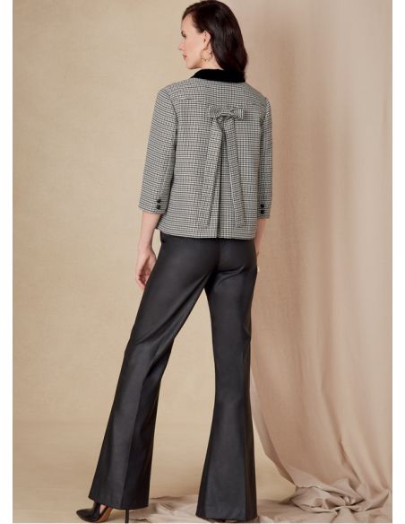 Patron Vogue 1831 B5 - Ensemble femme : blazer court et pantalon large