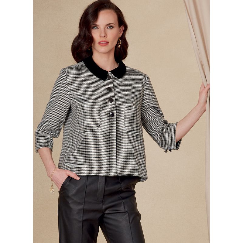 Patron Vogue 1831 F5 - Ensemble femme : blazer court et pantalon large