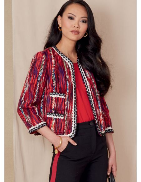 Patron Vogue 1830 F5 - Ensemble femme : veste cintrée et pantalon ample