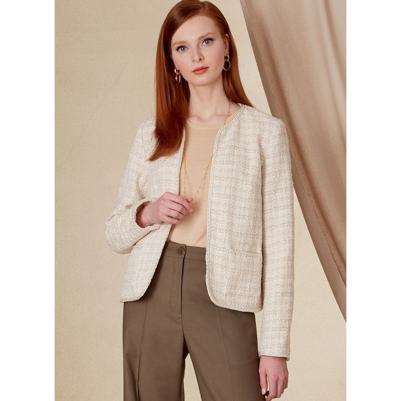 Patron Vogue 1830 F5 - Ensemble femme : veste cintrée et pantalon ample