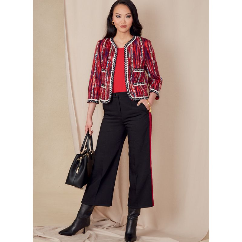 Patron Vogue 1830 F5 - Ensemble femme : veste cintrée et pantalon ample