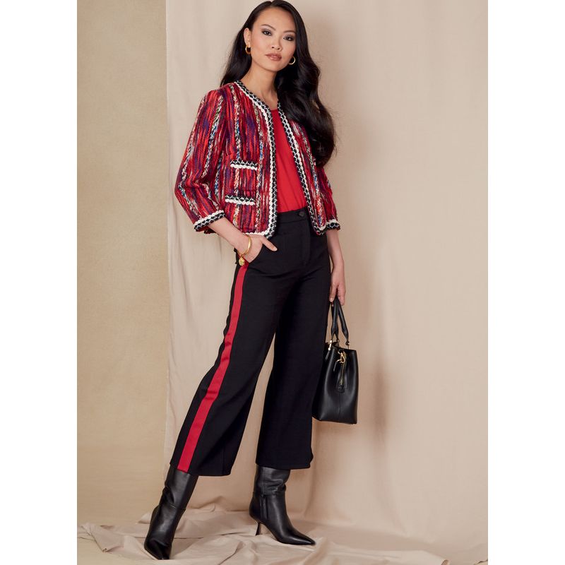 Patron Vogue 1830 F5 - Ensemble femme : veste cintrée et pantalon ample