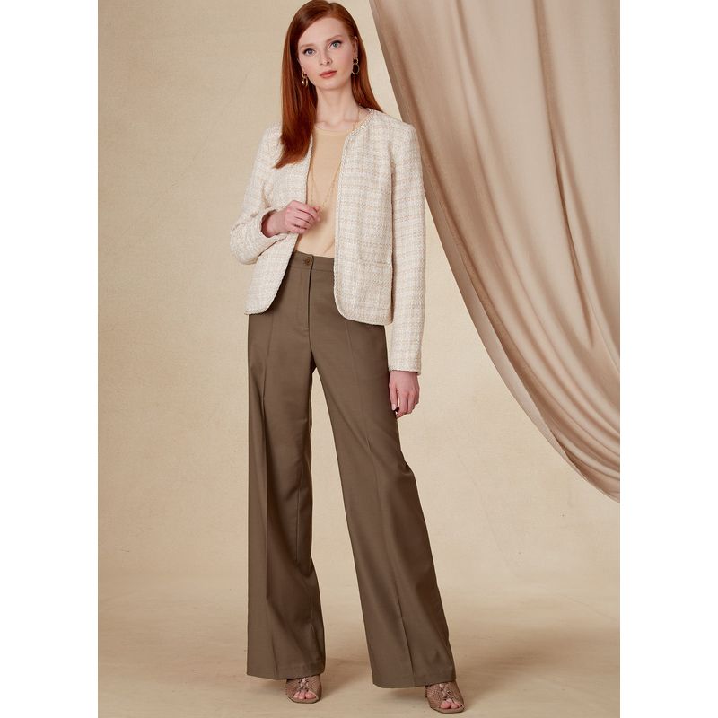 Patron Vogue 1830 F5 - Ensemble femme : veste cintrée et pantalon ample