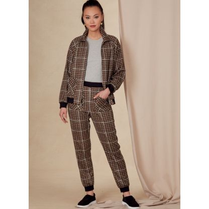 Patron Vogue 1832 A - Ensemble femme : blouson à fermeture éclair et jogger 2