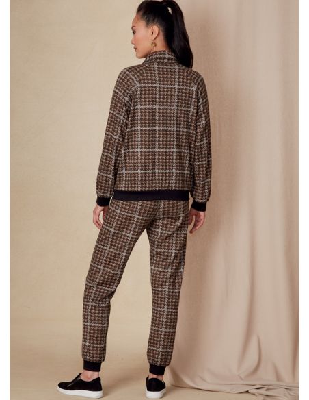 Patron Vogue 1832 A - Ensemble femme : blouson à fermeture éclair et jogger