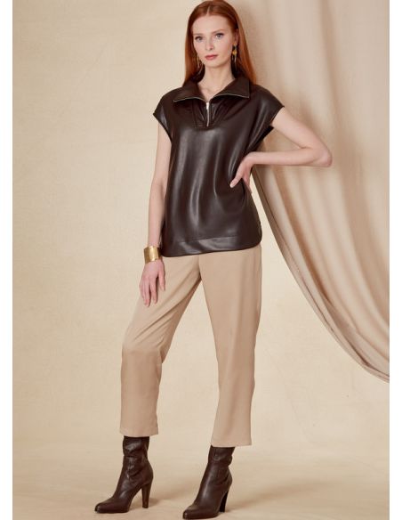 Patron Vogue 1833 A - Ensemble femme : top, chemise, jupe et pantalon