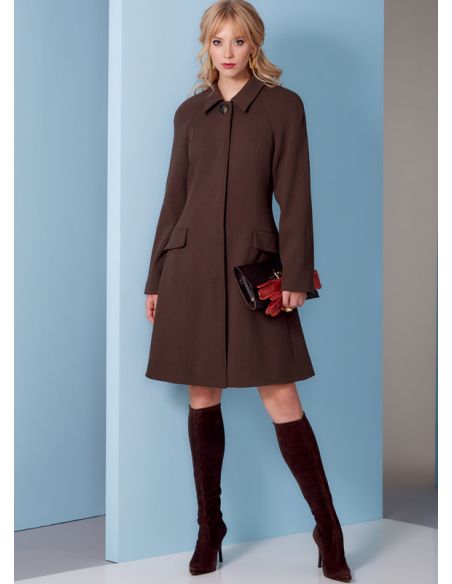 Patron Vogue 1836 B5 - Manteau femme à manches raglan