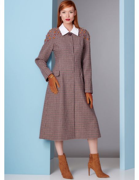 Patron Vogue 1836 F5 - Manteau femme à manches raglan