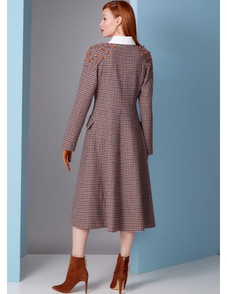 Patron Vogue 1836 F5 - Manteau femme à manches raglan