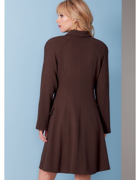 Patron Vogue 1836 F5 - Manteau femme à manches raglan