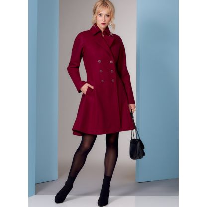 Patron Vogue 1837 F5 - Manteau femme croisé façon redingote 2