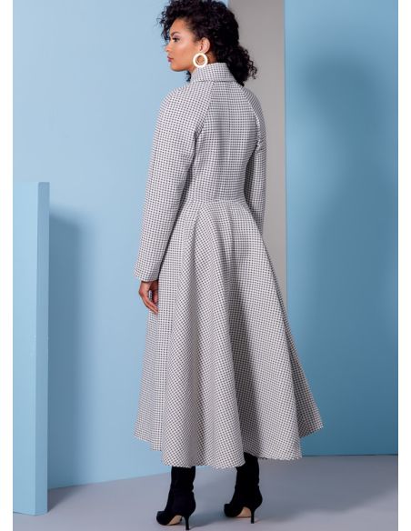 Patron Vogue 1837 F5 - Manteau femme croisé façon redingote