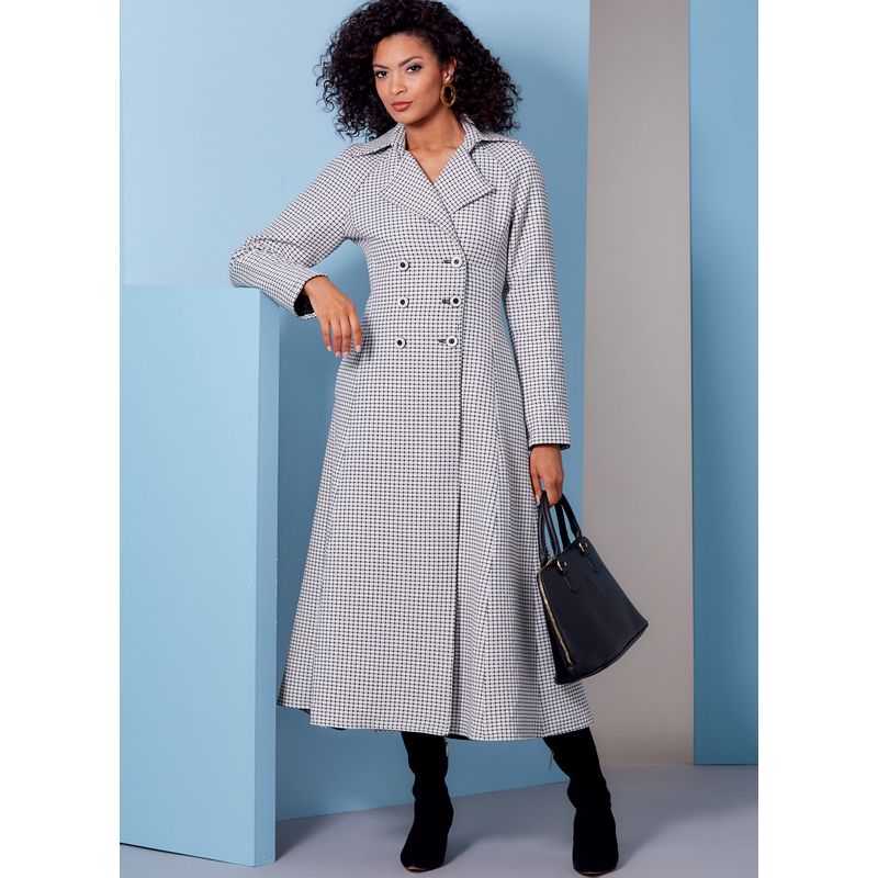 Patron Vogue 1837 F5 - Manteau femme croisé façon redingote