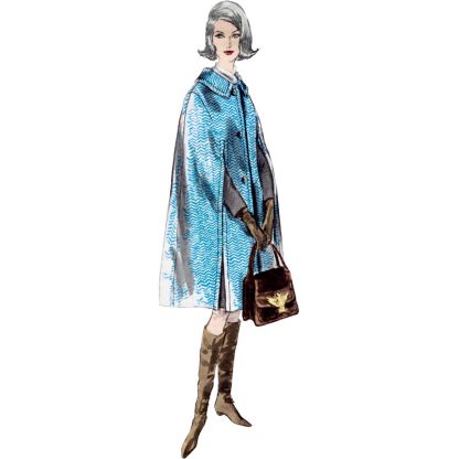 Patron Vogue 1838 A - Cape femme, option col 2