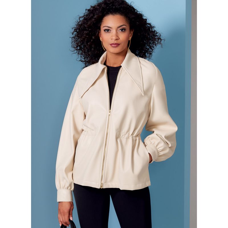 Patron Vogue 1840 A - Veste femme zippée à manches raglan et taille resserrée