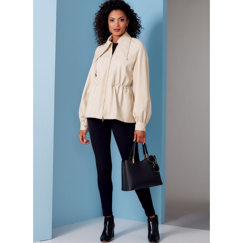 Patron Vogue 1840 A - Veste femme zippée à manches raglan et taille resserrée