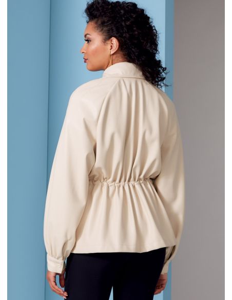 Patron Vogue 1840 A - Veste femme zippée à manches raglan et taille resserrée