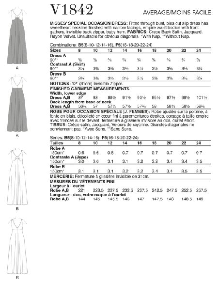 Patron Vogue 1842 F5